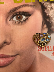 Boucles cœur vintage Yves Saint Laurent