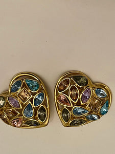 Boucles cœur vintage Yves Saint Laurent
