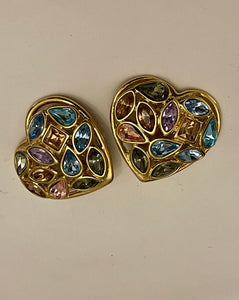 Boucles cœur vintage Yves Saint Laurent