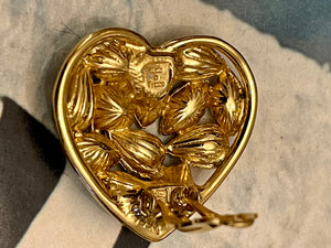 Boucles cœur vintage Yves Saint Laurent
