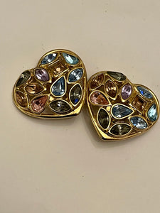 Boucles cœur vintage Yves Saint Laurent