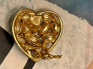 Boucles cœur vintage Yves Saint Laurent