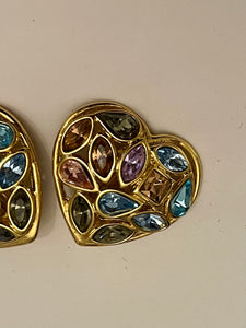 Boucles cœur vintage Yves Saint Laurent