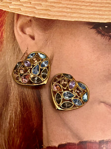 Boucles cœur vintage Yves Saint Laurent